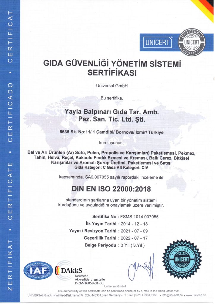 İSO 22000 Türkçe 2022